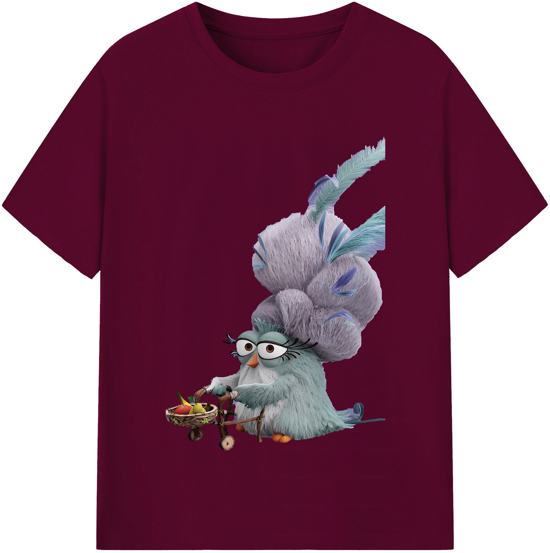 （画像用） Angry Birds アングリーバード レディースカジュアルプリントTシャツ（綿100％）